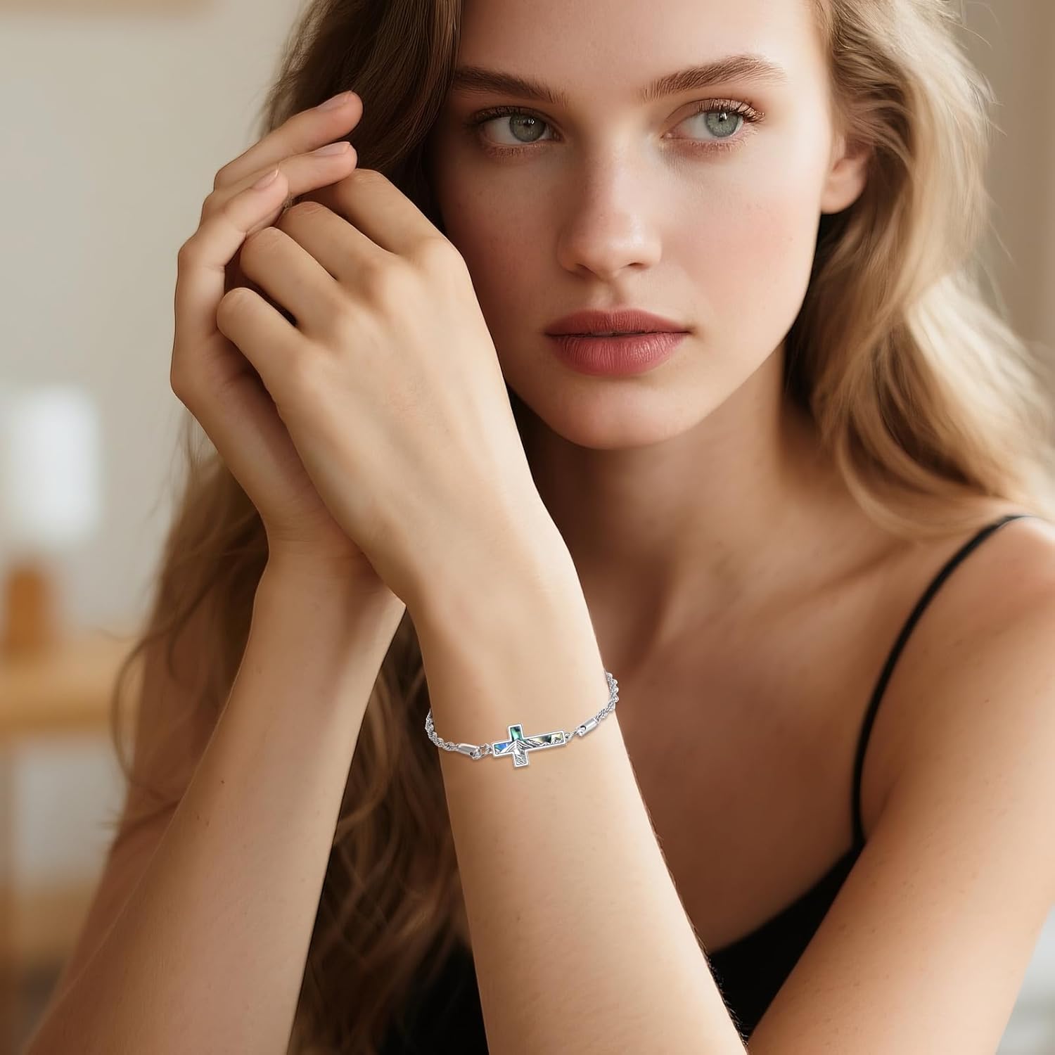 TIGER RIDER Mountain Cross 925 Sterling Silver Bracelet Mountain Jewelry for Men Women Birthday Christmas - Image 4