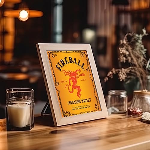 Miniatura 3 de Fireball - Red Hot Whisky- Funny Bar Wall Sign, Retro Liquor Replica Sign Photo Wall Art Print, Ideal Wall Decor for Home Decor, Pub & Man Cave