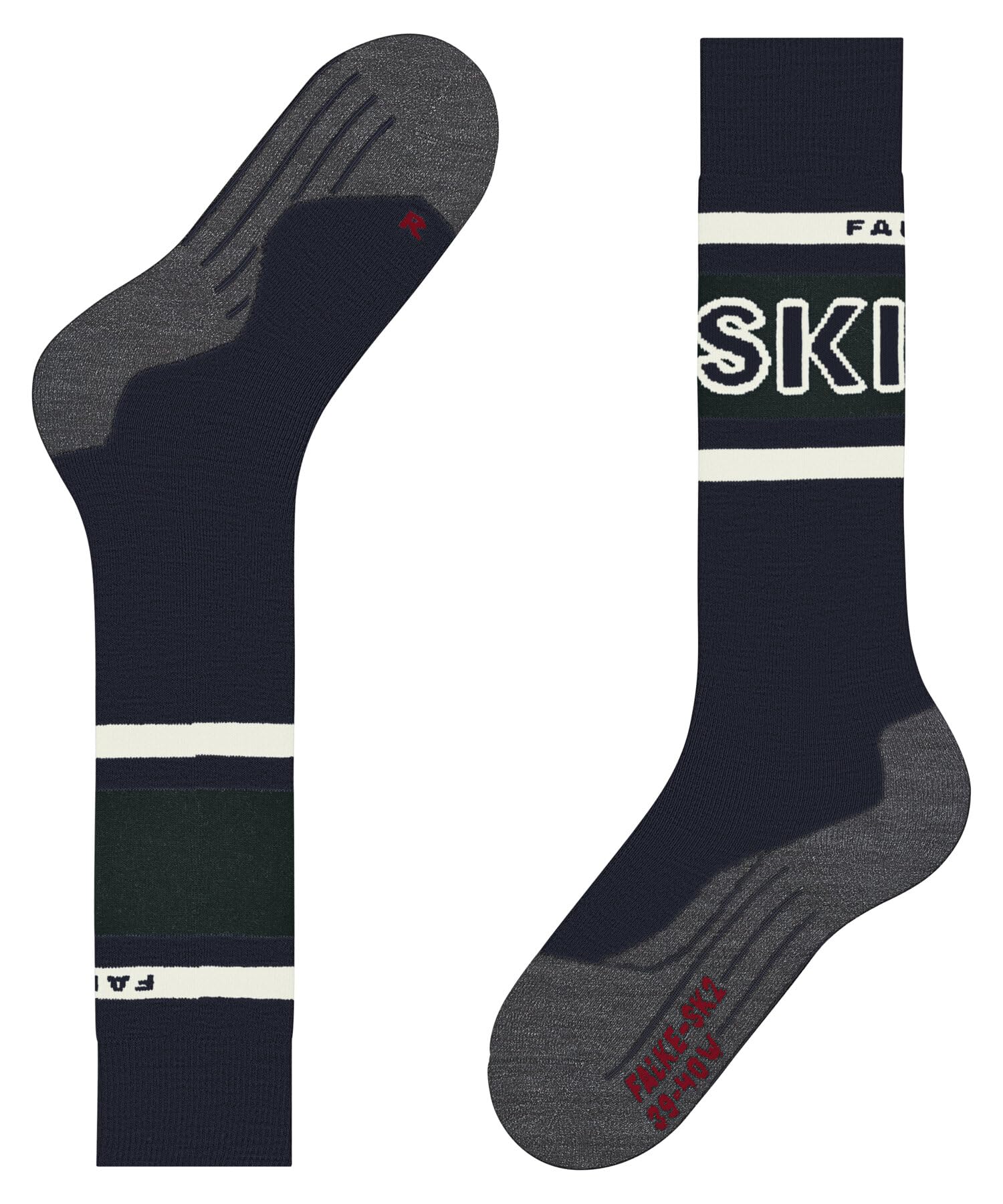 FALKE SK2 Intermediate M Kh lana filo funzionale caldi spessi 1 paio, Calzini da sci Uomo, Blu Space Blue 6116, 44-45