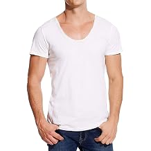 V Neck T Shirts Mens Scoop Neck Short Sleeve Slim Fit Basic Tee Casual Top
