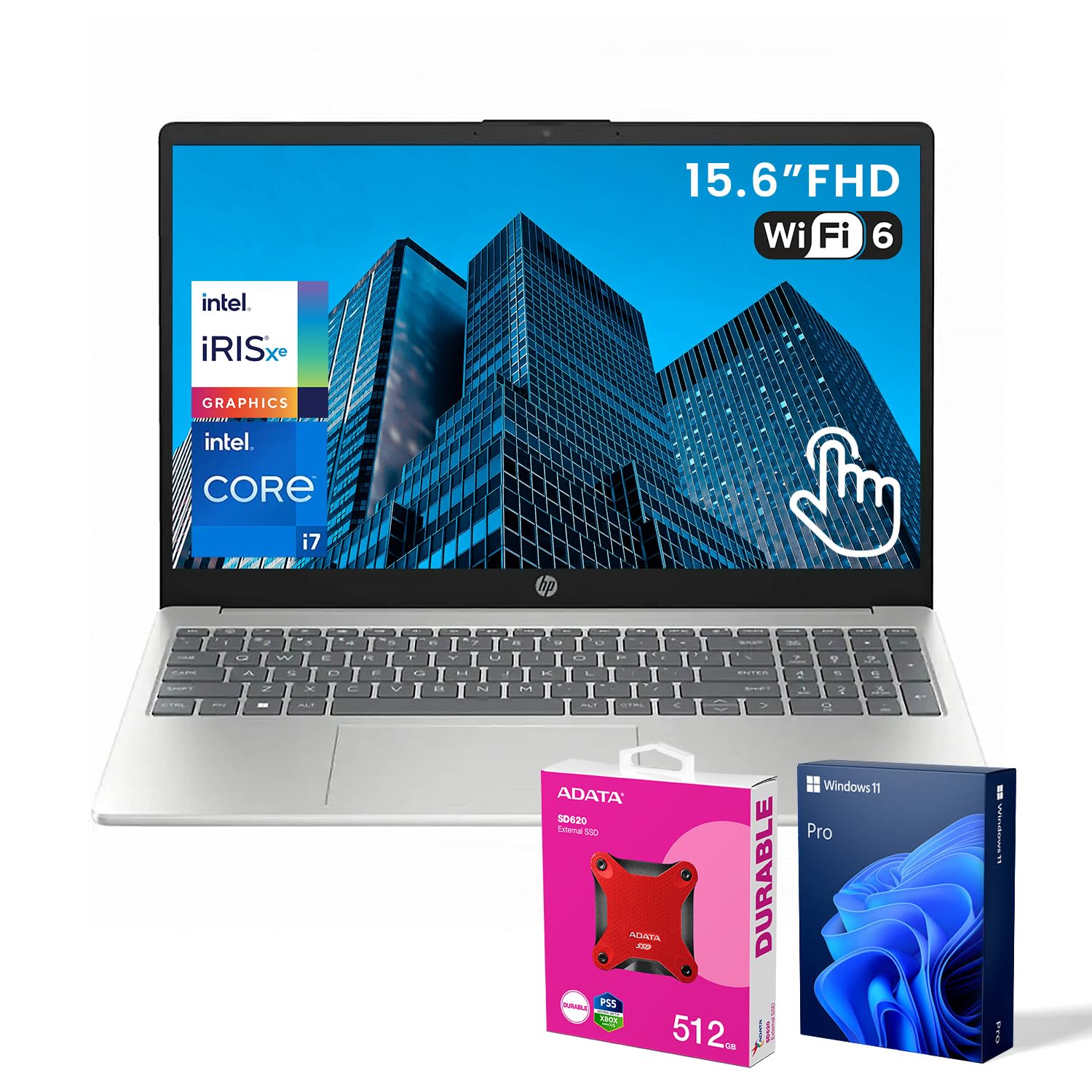 HP 2025 Essential 15 Premium Next Gen AI Copliot Business Laptop, 15.6" FHD Touchscreen, Intel i7-1355U, 64GB RAM, 2TB SSD, Wi-Fi 6, USB-C, Win11 Pro,