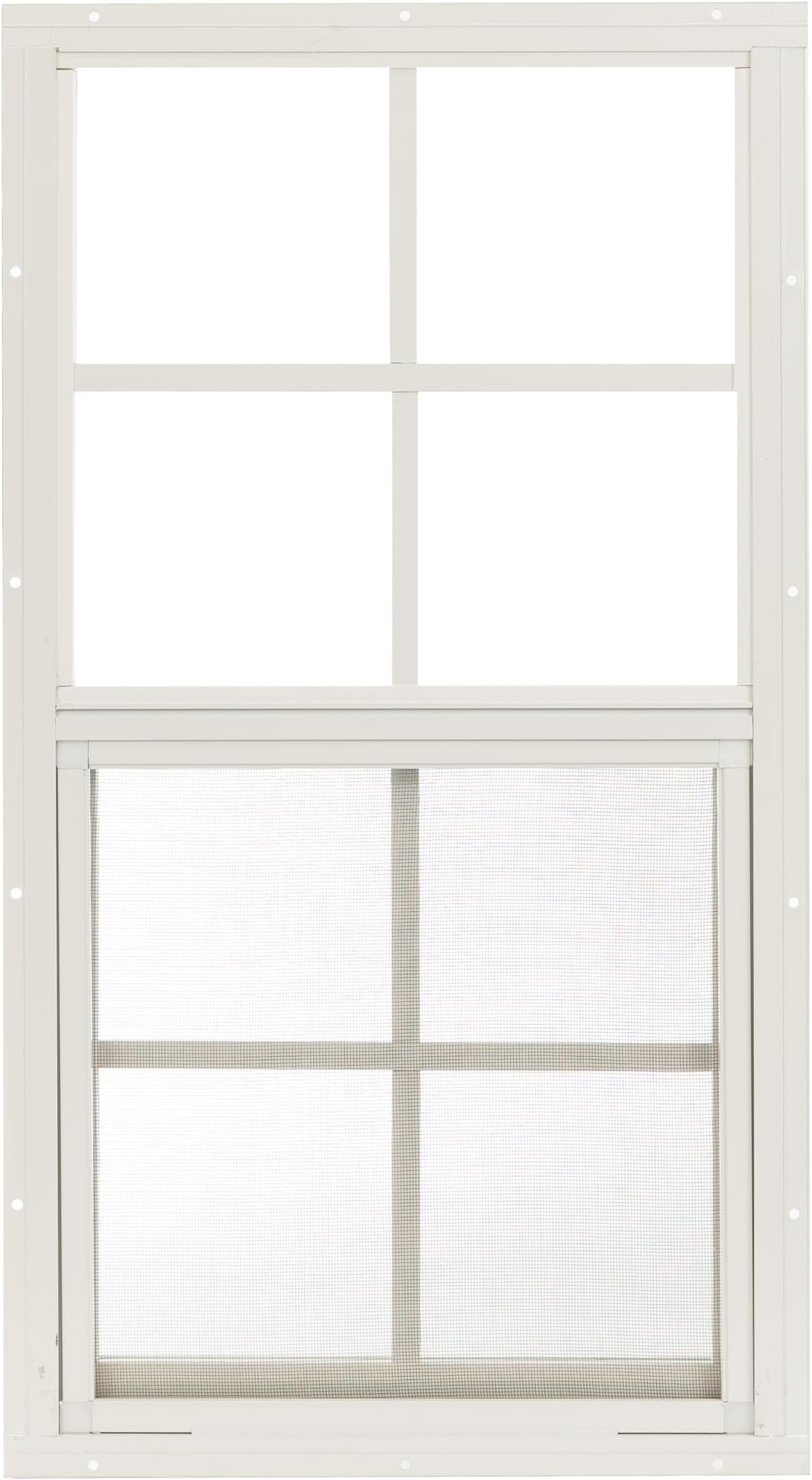 Square Shed Window 12" X 12" White Flush Mount, Playhouse Windows ...