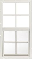 Vista 1 de Ventanas de cobertizo de 14 x 27 pulgadas (paquete de 1) Ventanas corredizas con vidrio templado y pantallas Montaje empotrado, marcos de Blanco