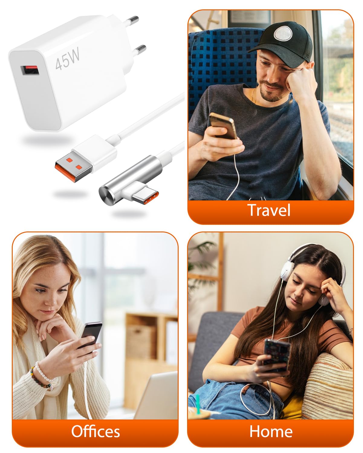 Chargeur Rapide Pour Xiaomi Redmi Note 12/13/11S/13 Pro/11 Pro/11/9/9 Pro, Redmi 13C/12,Mi 11