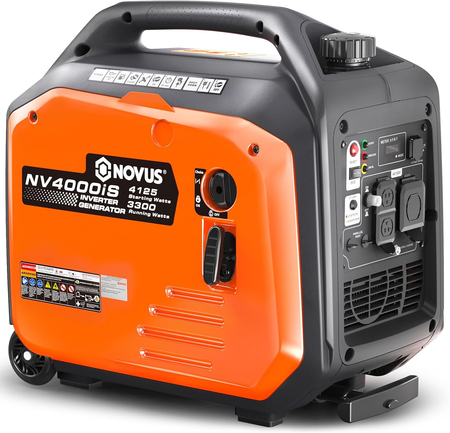 Generador Inverter NOVUS 4125W portátil con ruedas y asa telescópica miniatura 1