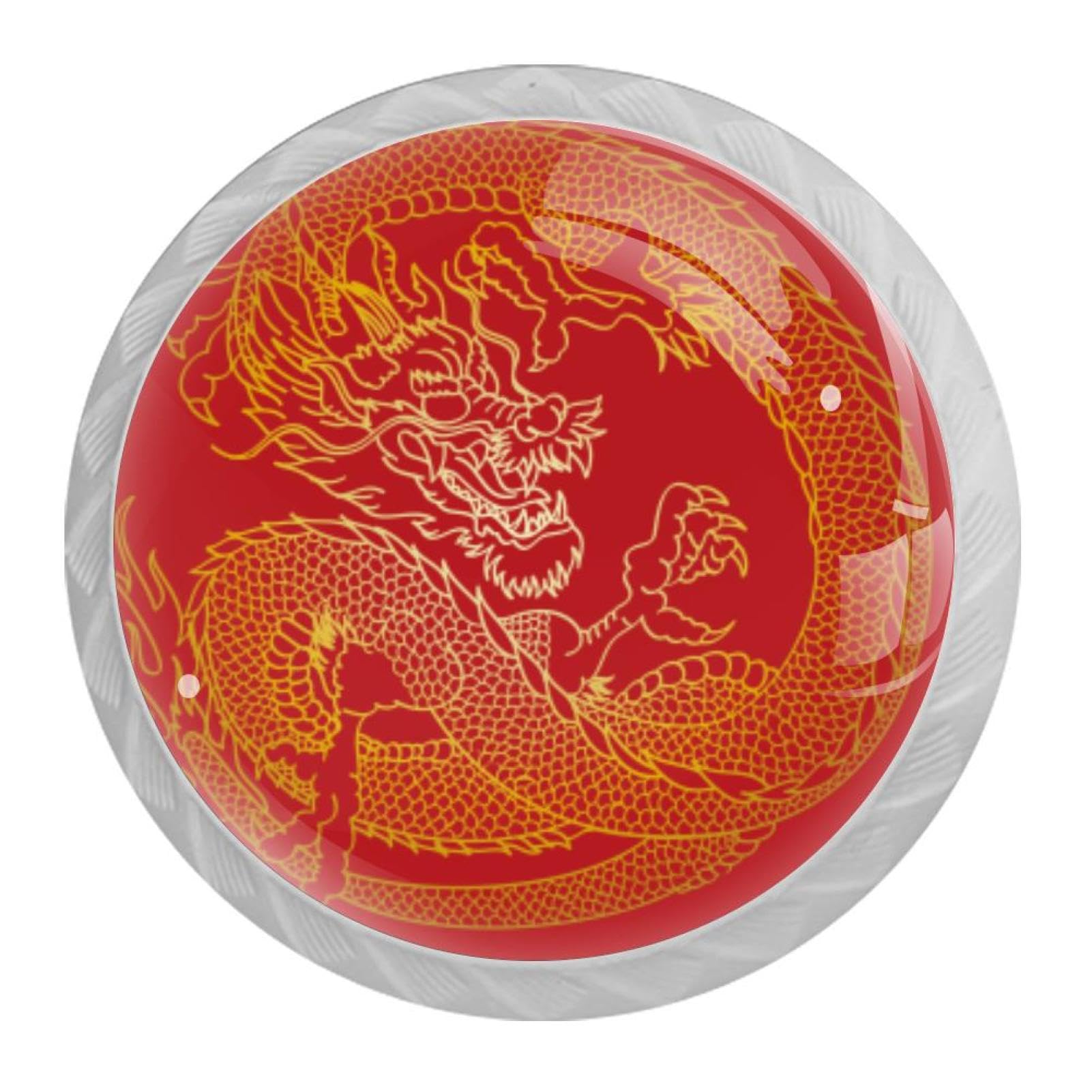 Tqmspg Multi02 4 Pieces Drawer Pulls Chinese Dragon Door Knobs Dresser Handles For Kitchen Wardrobe Cupboard Hardware Furniture