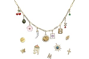 Statement Vintage Style Chunky Paperclip Link Chain Necklace: Build Your Own Custom Gold Charm