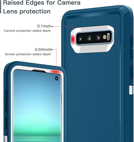 Miniatura 9 de I-HONVA Funda para Galaxy S10 no compatible con S10E a prueba de golpes, polvo y caídas, protección de cuerpo completo de 3 capas sin protector de
