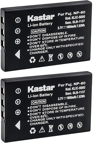 Miniatura 1 de Kastar Paquete de 2 baterías de repuesto para COMA-BP1, Mylo COM-1 Mylo COM-2, ROLLEI dp5300 dp5330, Creative Divi CAM 428, YAESU VX-2 VX-2E VX-2R