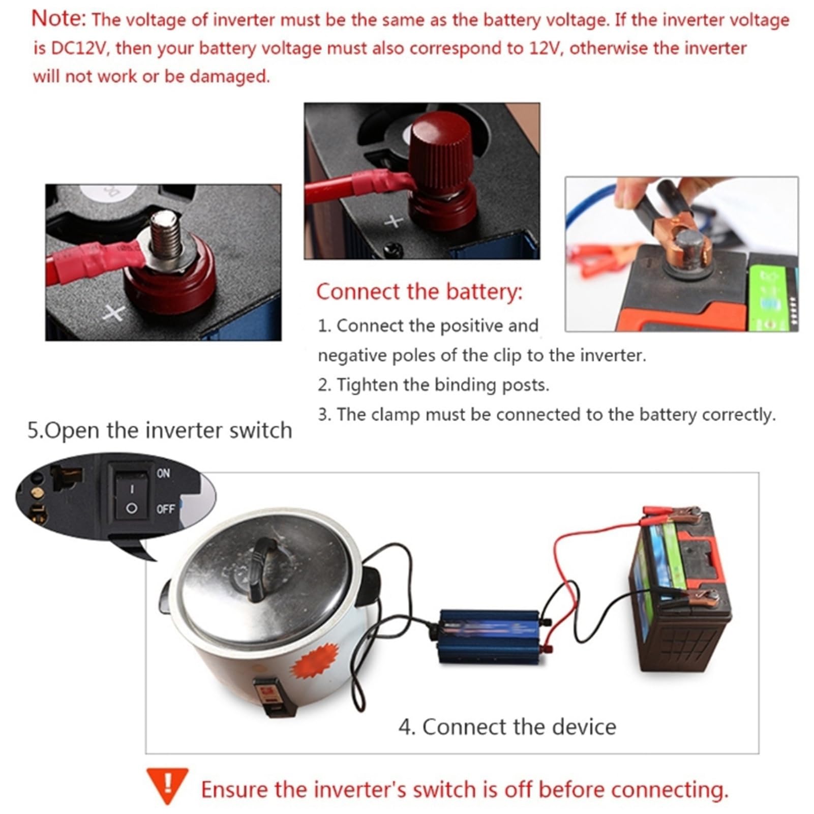 Inversor de Corriente para Automóvil 3000W de Potencia Máxima,