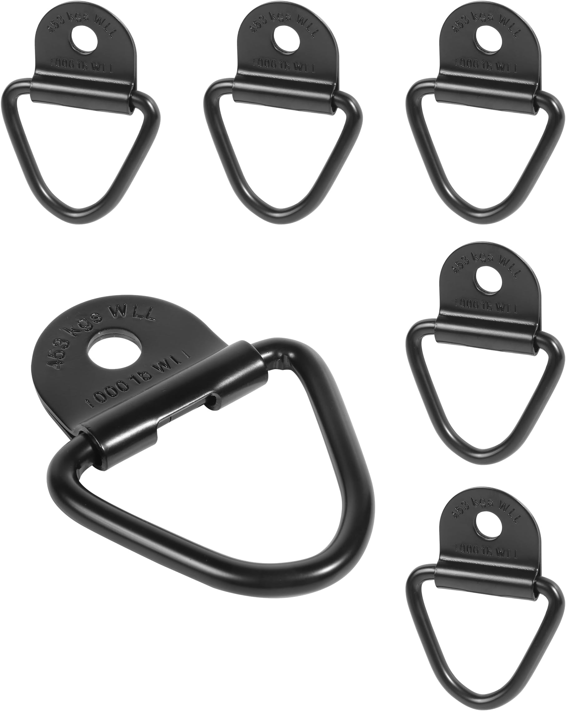 bylikeho 6 Pack Cargo Tie Down Anchors Hooks,Car Accessories Heavy Duty Steel V Ring Bolts,Tie Down Rings,Truck Bed Tie Down Anchors Rings Trailers Hook,Anchors Hooks for Truck,Trailer,Warehouse,Boat