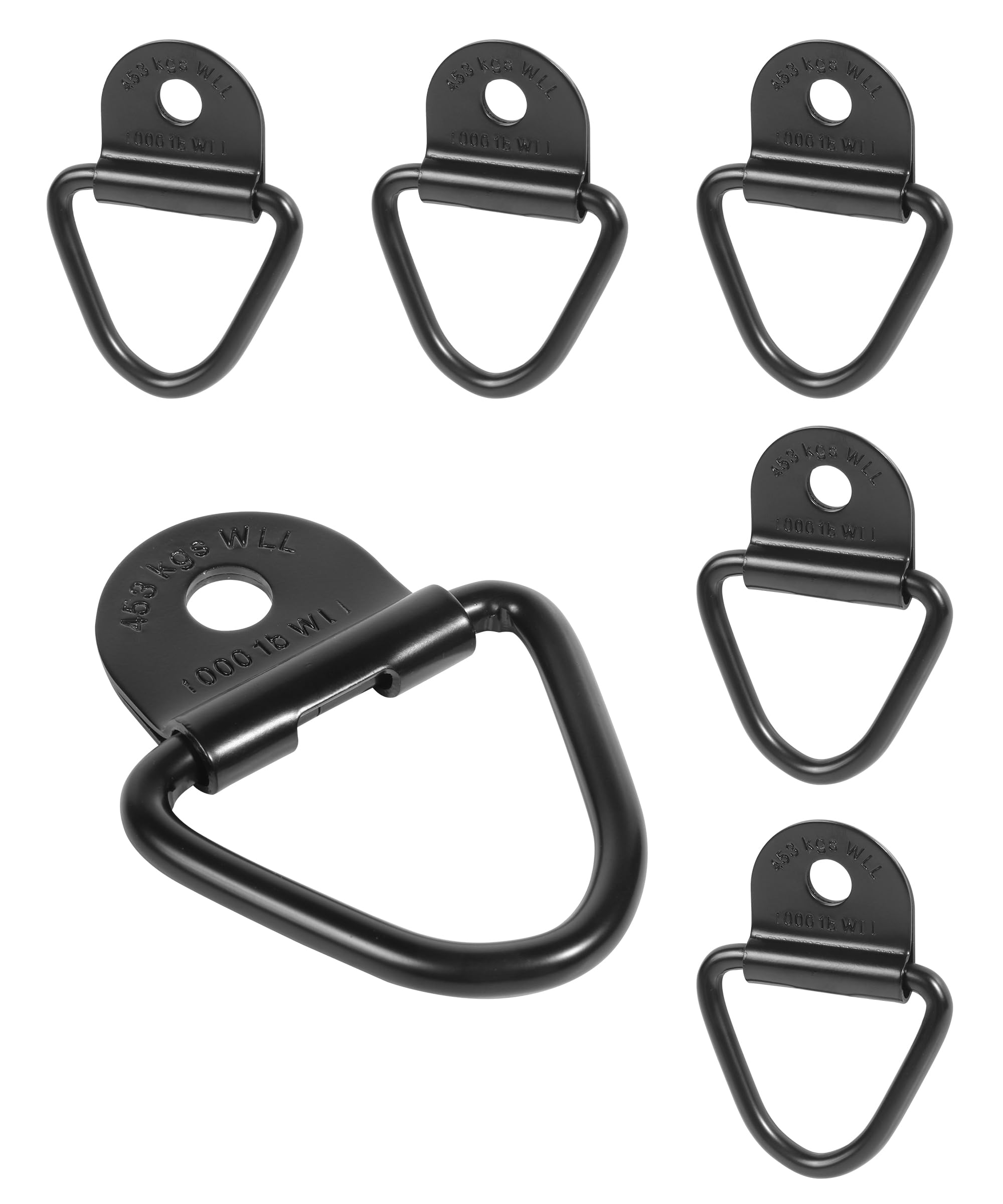 bylikeho 6 Pack Cargo Tie Down Anchors Hooks,Car Accessories Heavy Duty Steel V Ring Bolts,Tie Down Rings,Truck Bed Tie Down Anchors Rings Trailers Hook,Anchors Hooks for Truck,Trailer,Warehouse,Boat