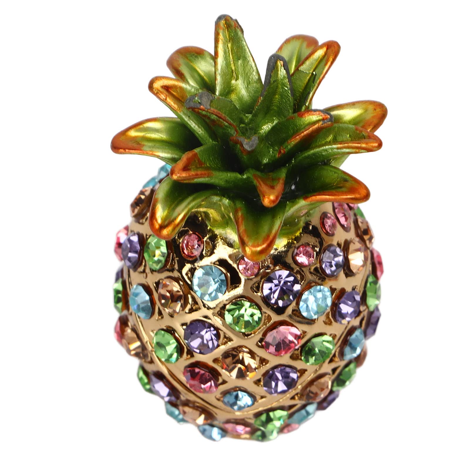 HLHLH Trinket Box Hand-painted Jewelry with Elegant Rhinestone