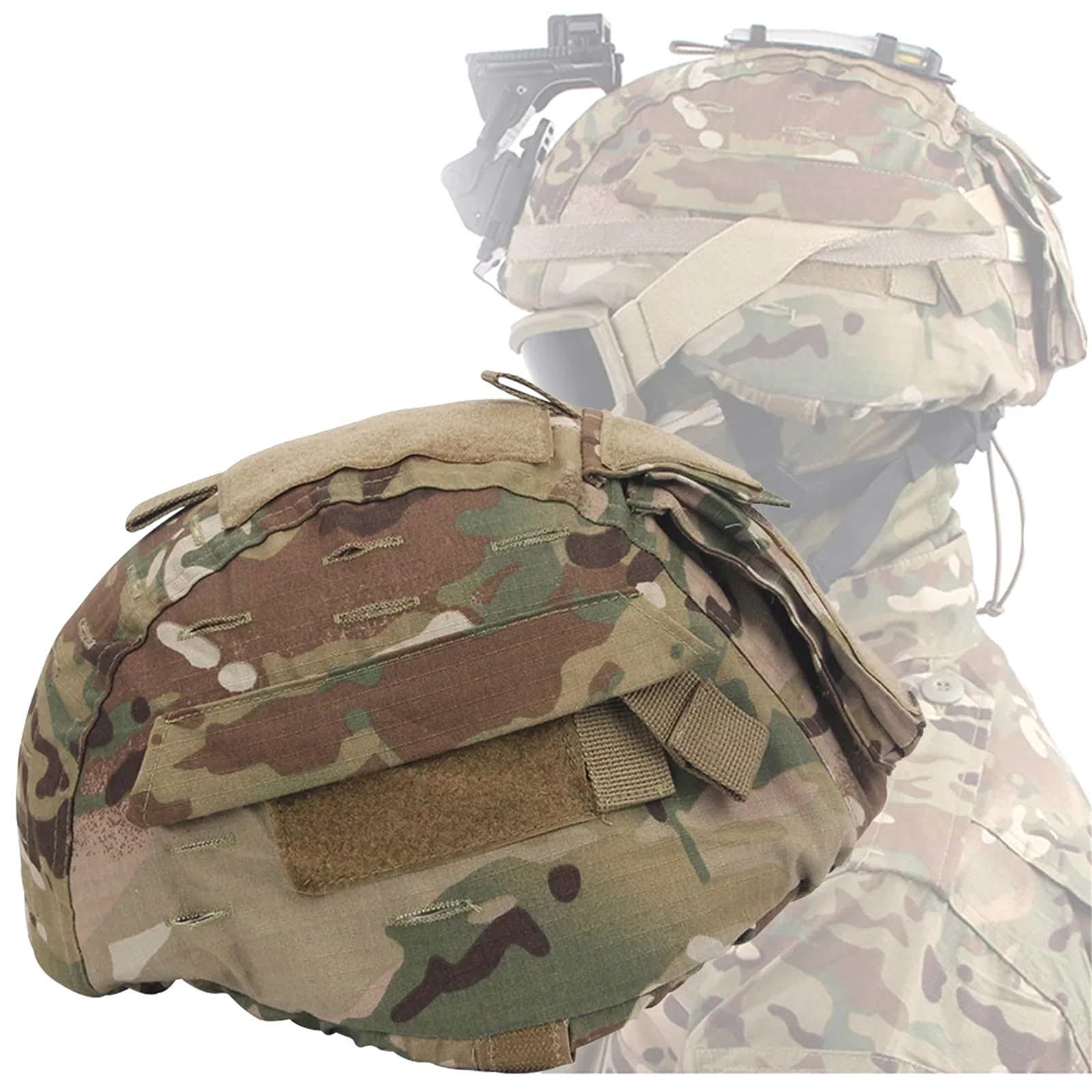 YChoolco Tactical Helmet Cover for MICH 2000 Hunting Airsoft Paintball Helmet Accessories Cover(MC)