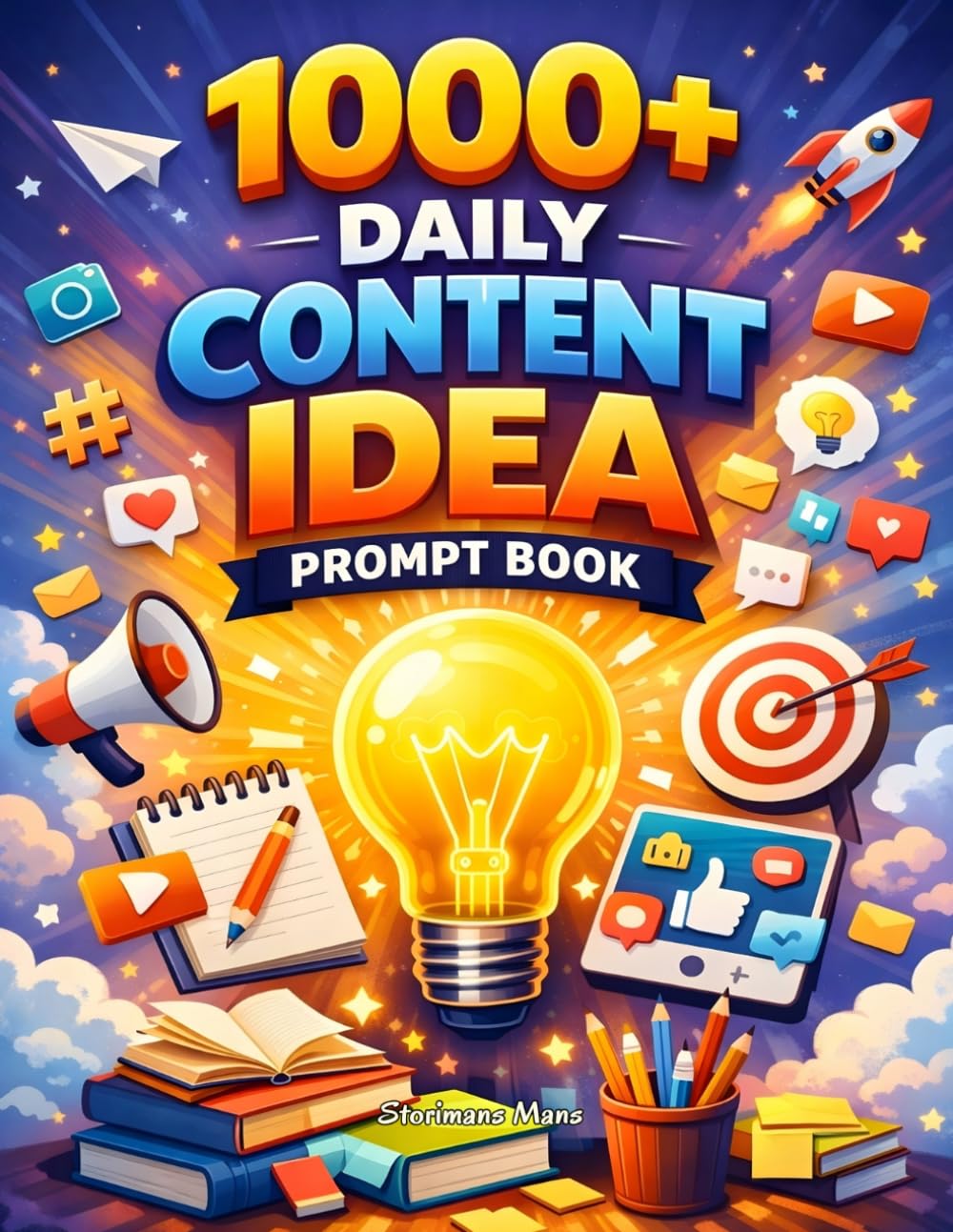 1000+ Daily Content Ideas Prompt Book: A Social Media Strategy Planner for Creators, Designers, and Freelancers