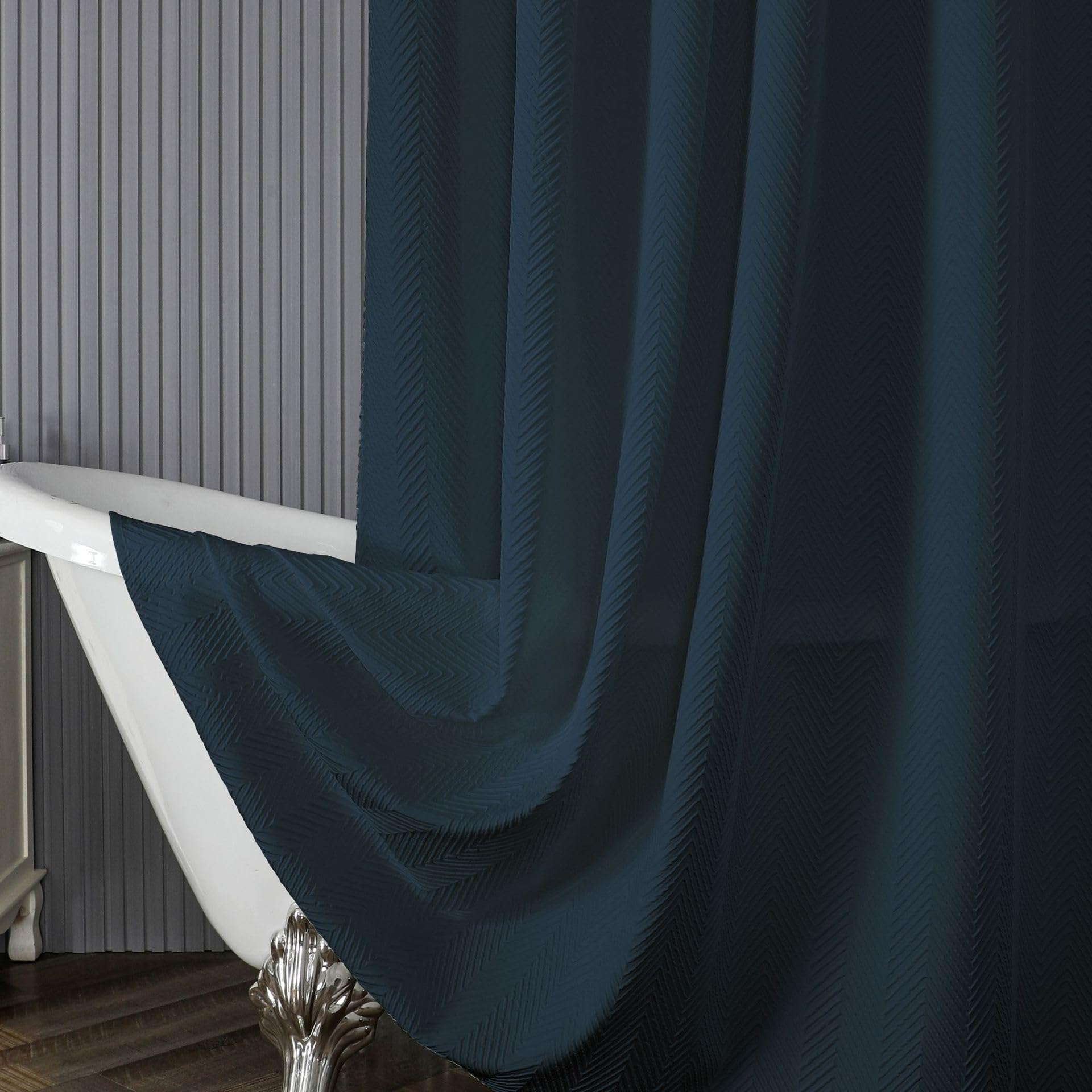 KIZAMI Rideau de Douche en Polyester Moussant Composite 180 × 200 cm, Rideau de Douche imperméable, Rideau de Douche sans Perforation, utilisé pour la décoration de Salle de Bain de Salle de Bain