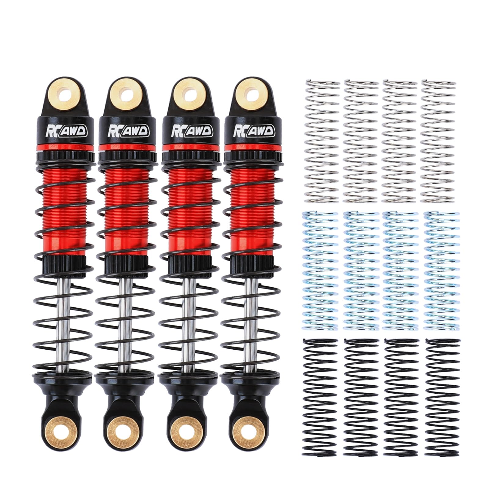 RCAWD Hole To Hole 59mm Shocks Oil Filled for 1/18 Hobby Plus CR-18P EVO PRO Front Rear Shock 1/18 Furitek FX118 Upgrades Part Black