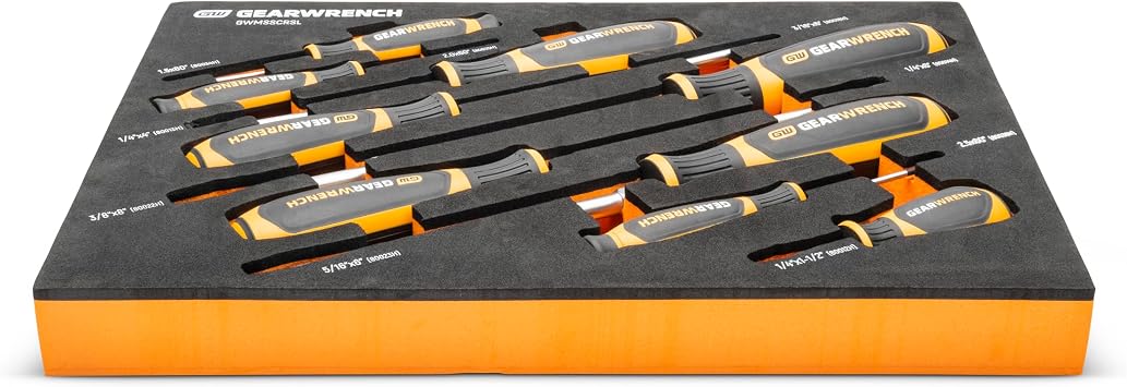 GEARWRENCH 9 Piece Slotted Screwdriver Set | GWMSSCRSL