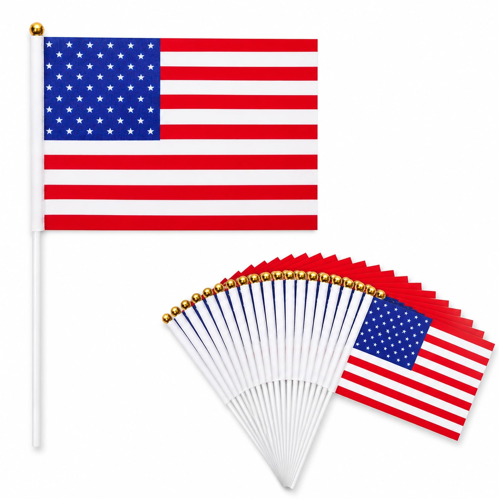 England Flags on Sticks for St. George's Day Decorations,20pcs Hand Held Small Flags with 30cm Pole for Sports Fan Decor, Rugby and Football Events, National Championship Celebrations (United States)
