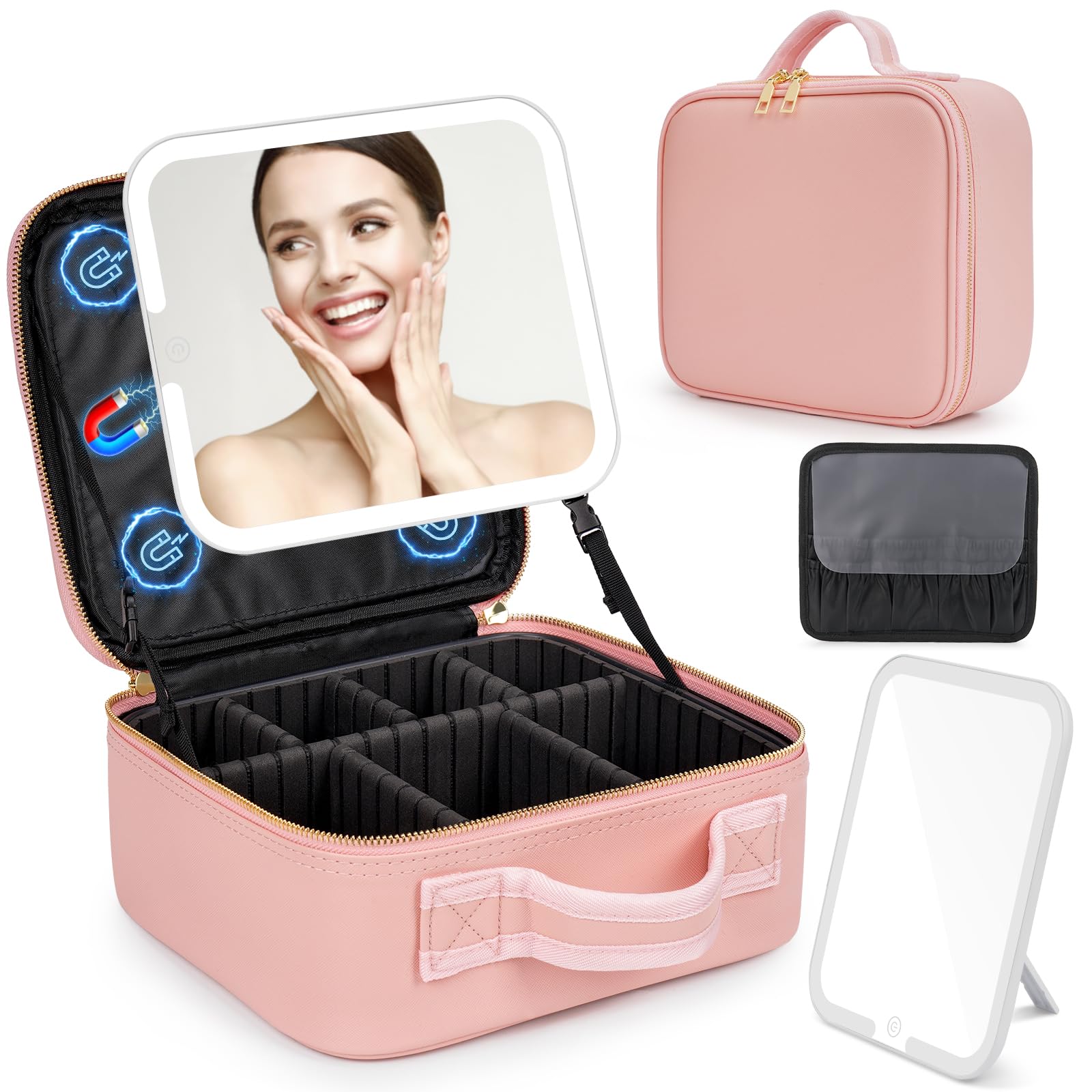 Petite Trousse De Maquillage Avec Miroir LED