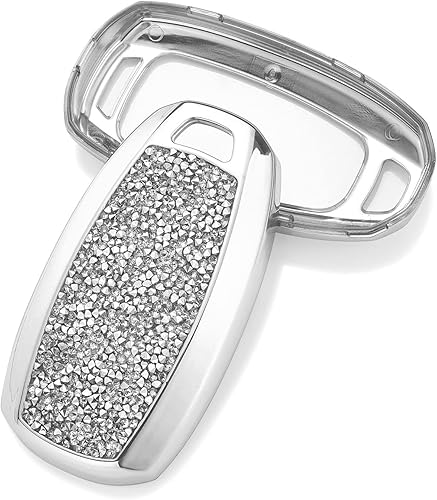 Miniatura 3 de Royalfox TM - Funda para llavero inteligente con cristales de diamantes 3D brillantes 3D para Hyundai i30 Azera ix35 Elantra Accent Santa Fe IG