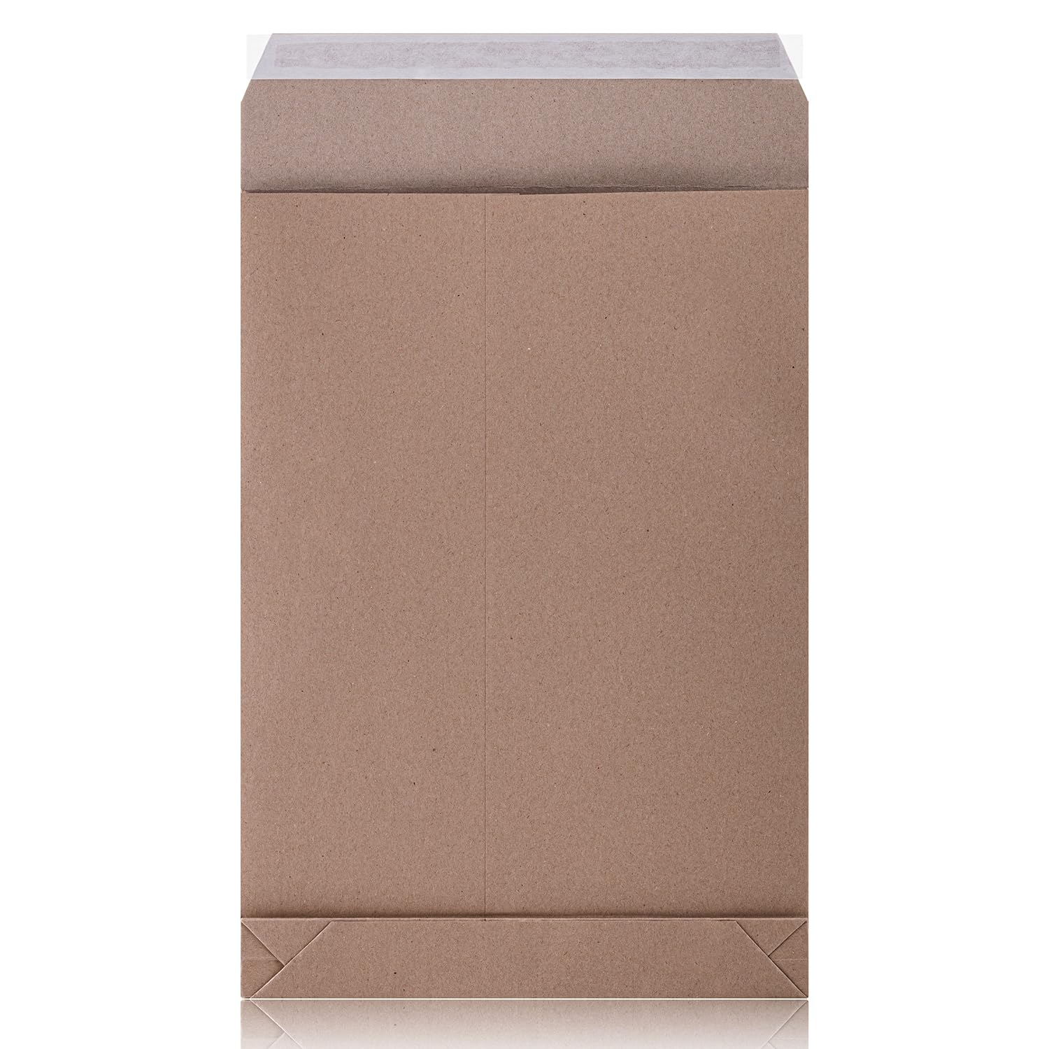 100 Faltentaschen 4cm Falte ohne Fenster Versandtaschen E4 280 x 400 x 40 mm braune Faltumschläge haftklebend mit Abziehstreifen