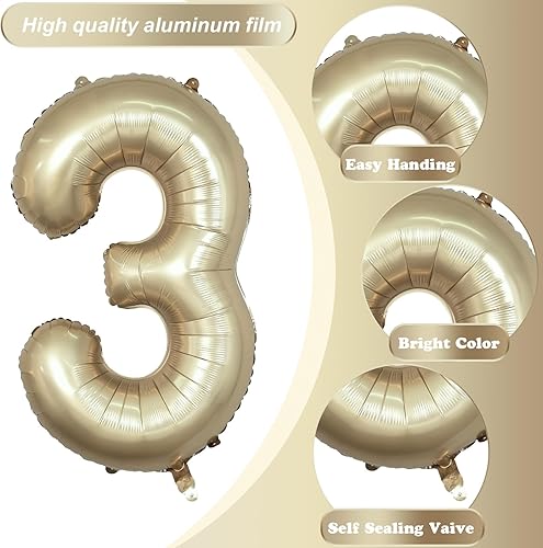 Vista 124 de Globos de 40 pulgadas, globo azul claro número 4, helio autoinflable de aluminio azul bebé para niños de 40 a 15 años, decoraciones de fiesta