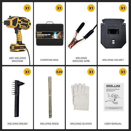 Miniatura 8 de Máquina de soldadura portátil, pistola soldadora eléctrica de mano de 110 V ARC con inversor IGBT 5 ajuste de corriente variable, se adapta a