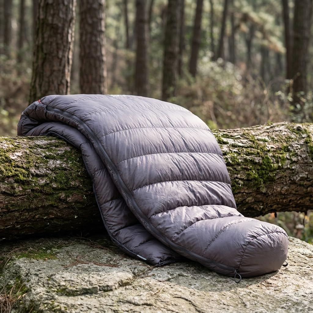 Sac Couchage Adulte Mummy, Duvet 1 Personne Printemps Automne, Compact Léger 700g, Tissu 20D Graphène Water-Repellent Coating