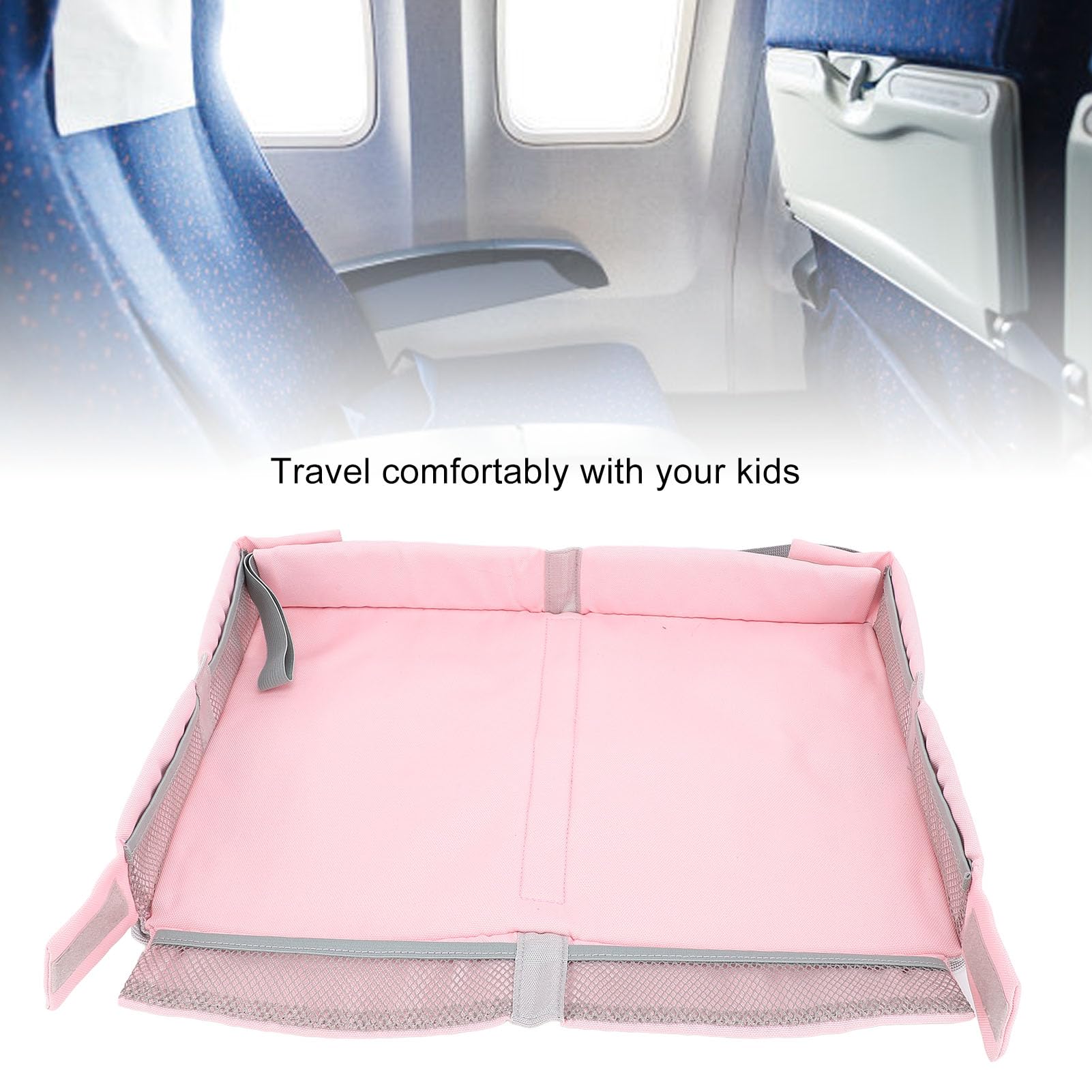 Asixxsix Kids Airplane Tray Cover,Foldable Kids Travel Tray Table Cover, Kids Tray Table Cover, Airplane Tray Organizer - Image 2