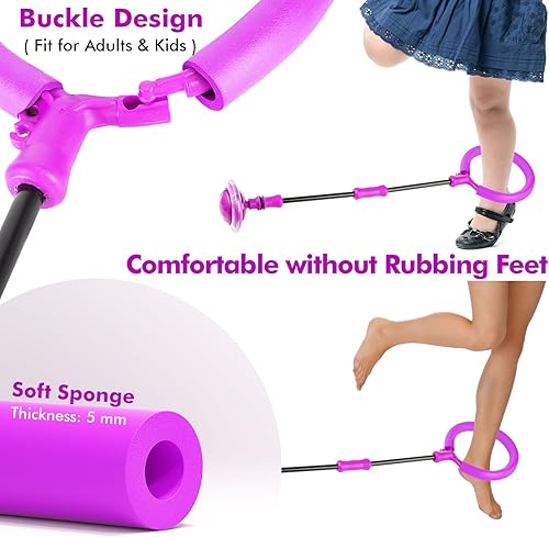 Miniatura 4 de Ankle Skip Ball for Kids, Girls Toys Age 5 6 7 8 9 10 Years, Birthday Gift for Girls and Boys, Foldable Colorful Flash Wheel Skip Ball, Sports