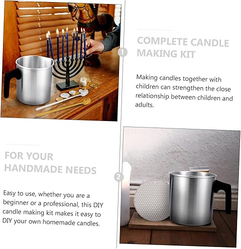 Miniatura 5 de Anneome Juego de 1 juego de manualidades de olla para derretir jabón, kit de fabricación de velas para principiantes, suministros de fabricación de