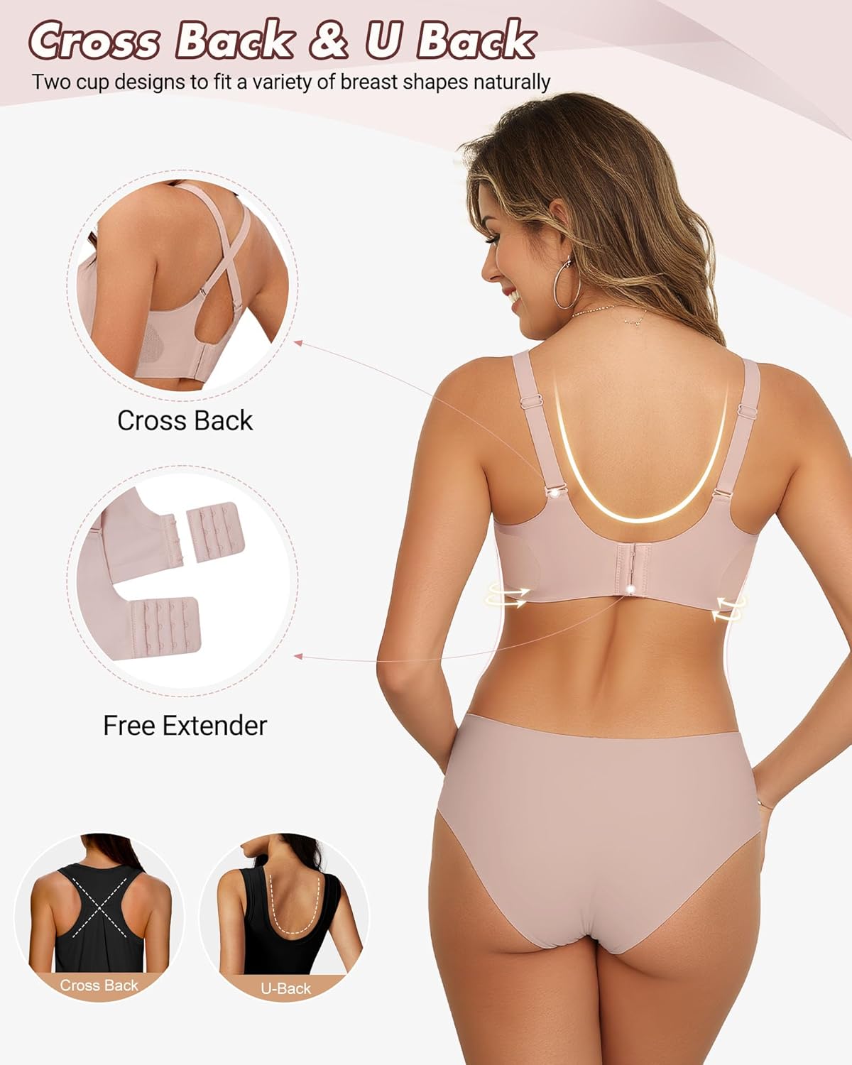 As Fairy Women’s Sexy Deep V Mesh Wireless Bra Seamless Bralettes, Soft Support Breathable Comfort Daily Wear Brassiere - Image 5