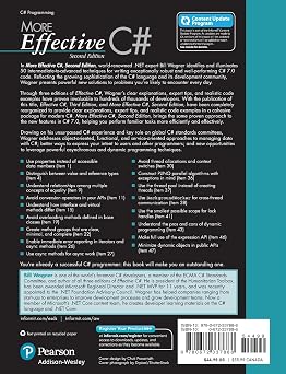 More Effective C#: 50 Specific Ways to Improve Your C# (Effective Software Development Series)