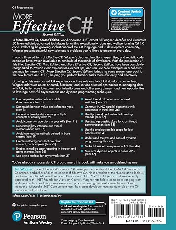More Effective C#: 50 Specific Ways to Improve Your C# (Effective Software Development Series)