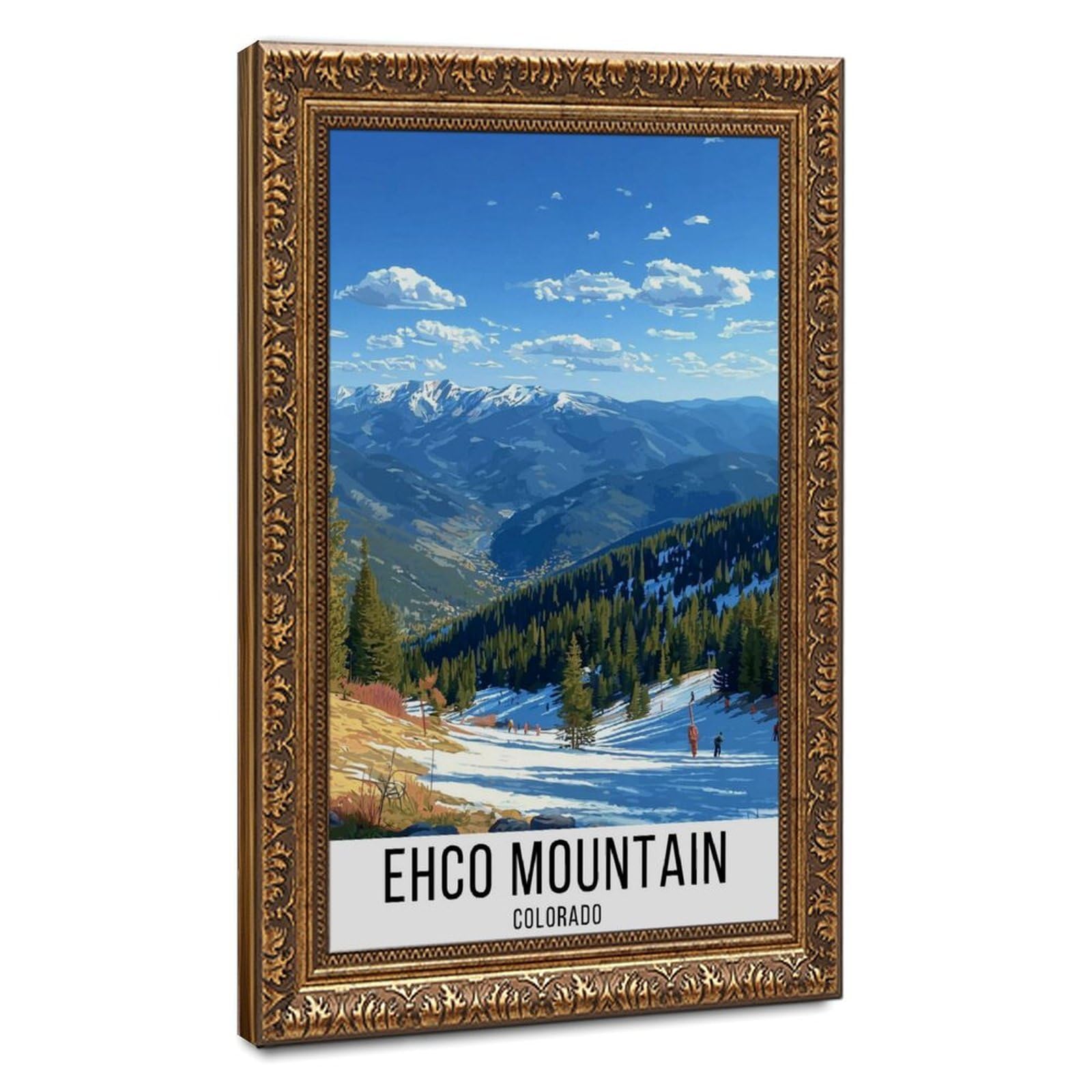 Echo Mountain tableau de ski Colorado impression sur toile premium - 8