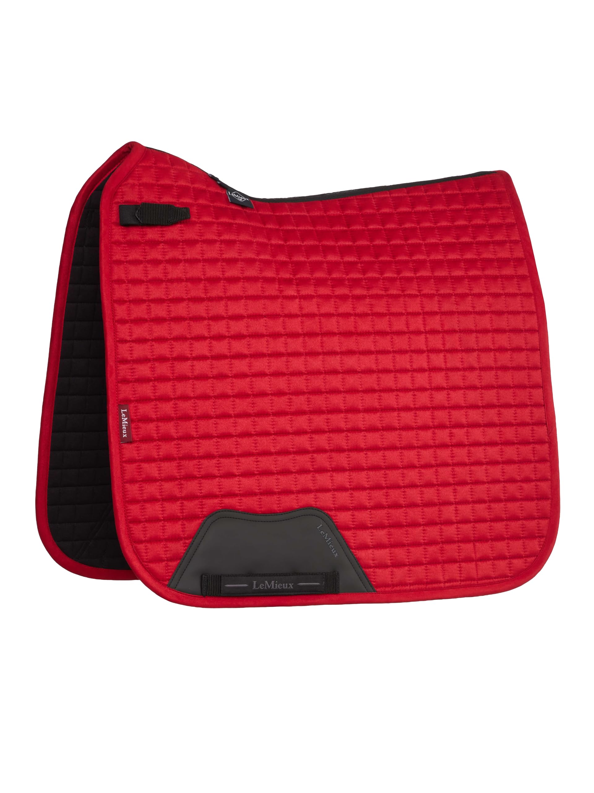 LeMieux Suede Dressage Square - Equestrian Saddle Pad - High Wither - Chilli Red - Small/Medium