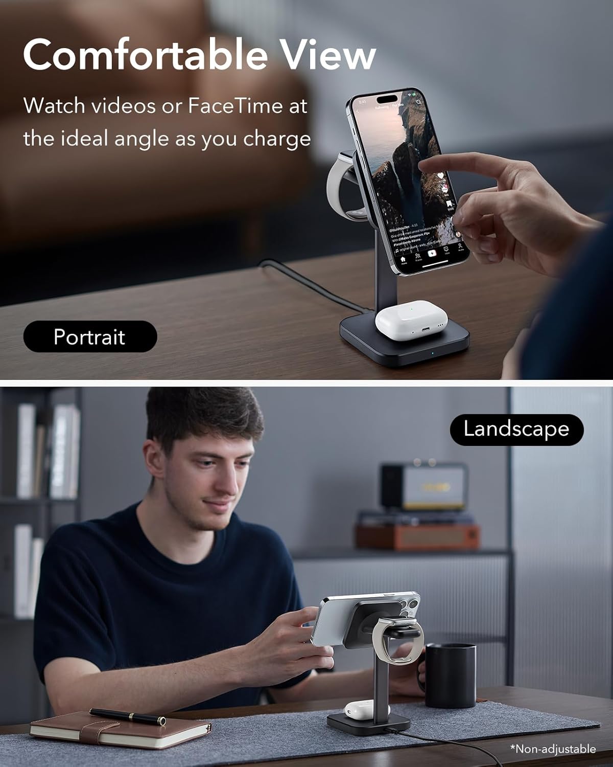 The ESR 3-in-1 MagSafe Charger Stand