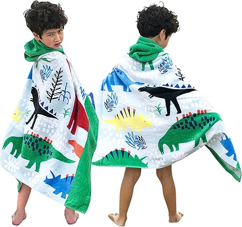 Vista 22 de Toallas de baño para niños, toalla para niños y niñas con capucha para playa, baño, piscina, toallas de natación de 30 x 50 pulgadas, tamaño grande