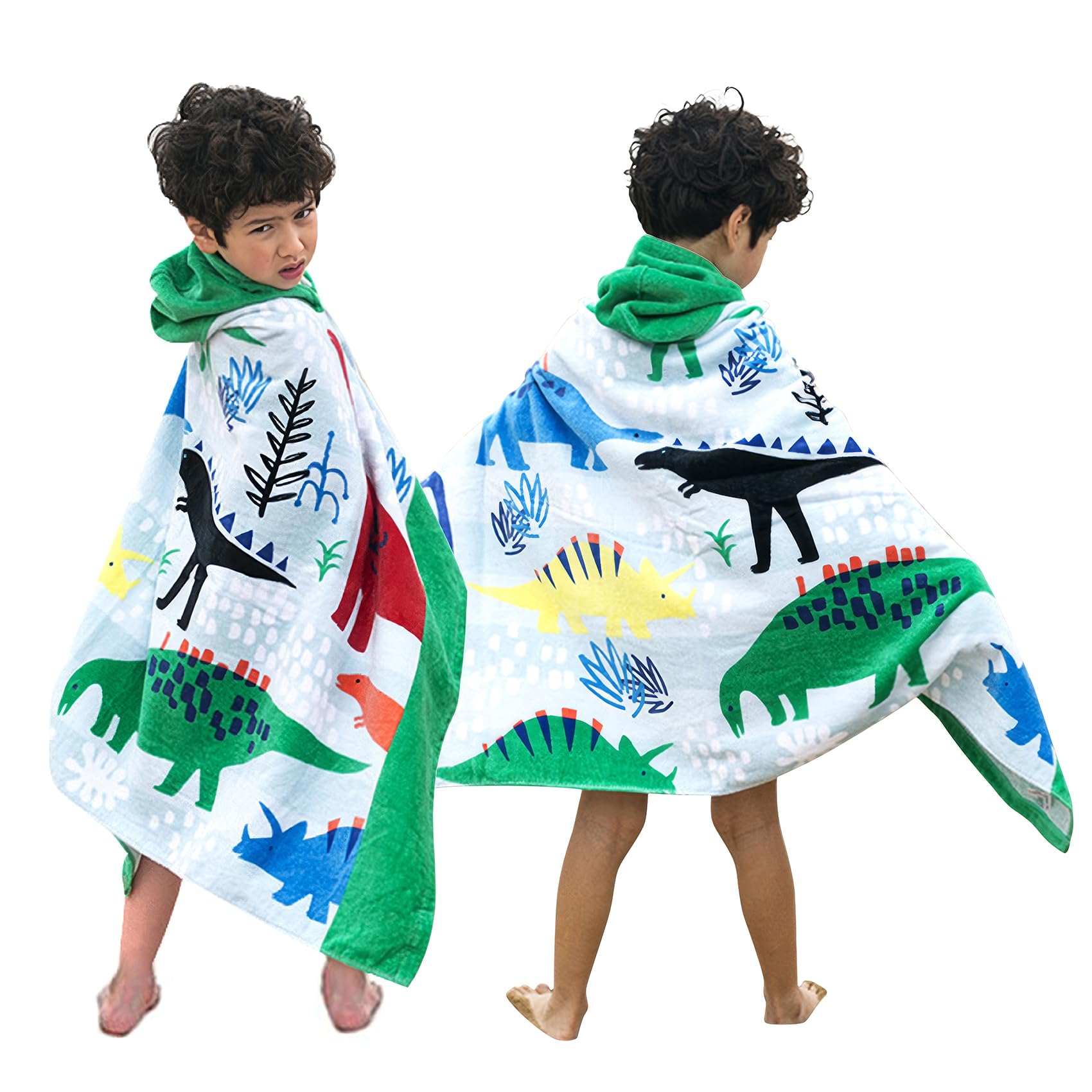 Kinder-Badetücher, Kinder-Handtuch, Mädchen, Jungen, mit Kapuze, Strand, Badezimmer, Pool, Badetücher, 76,2 x 127,7 cm, groß, ultra-saugfähig, niedliches Cartoon-Tier, volle Vitalität, 100 %