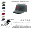 JAZAA Fashionable Solid Color Unisex Fitted Army Military Cadet Cap (Blue) (Light Grey) (Grey 1) gallery image