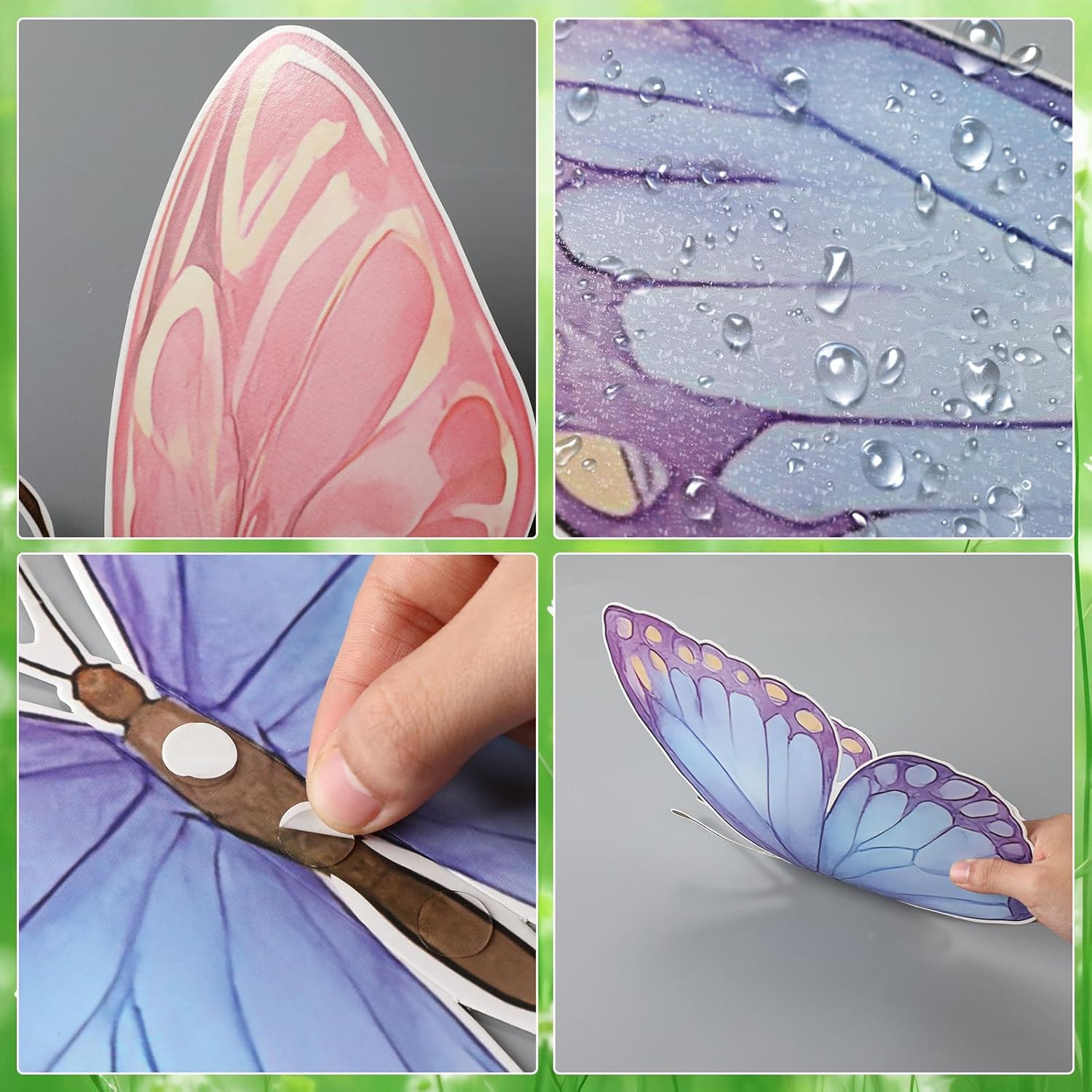 18 Pcs Large Butterfly Party Decoration 2 Sizes 3D Paper Pastel Butterfly Wall Decor Hanging Butterflies for Birthday Baby Shower Wedding Decoration, Paper Flower for Wall Decor