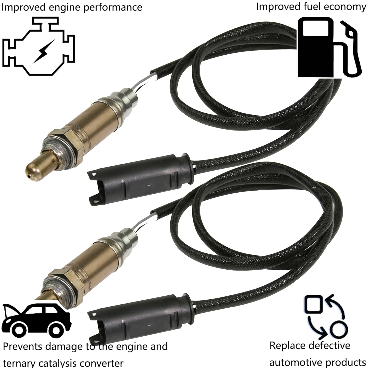 Dropwater 1 Pair Rear Left and Right Side Oxygen O2 Sensors Replacement for BMW 2005-2001 320I 2.2L,Replaces#234-4683,Set of 2pcs