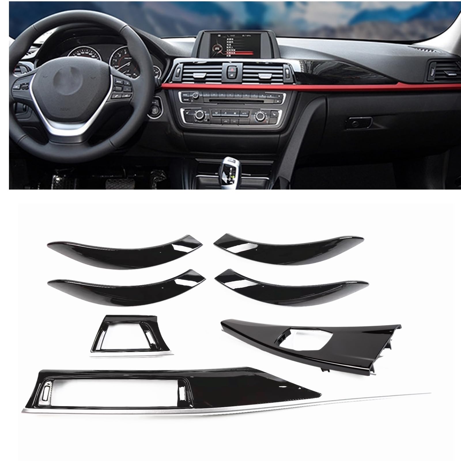 Amazon | BMW F30 F31 F34 M スポーツ用インナーセンターコンソール
