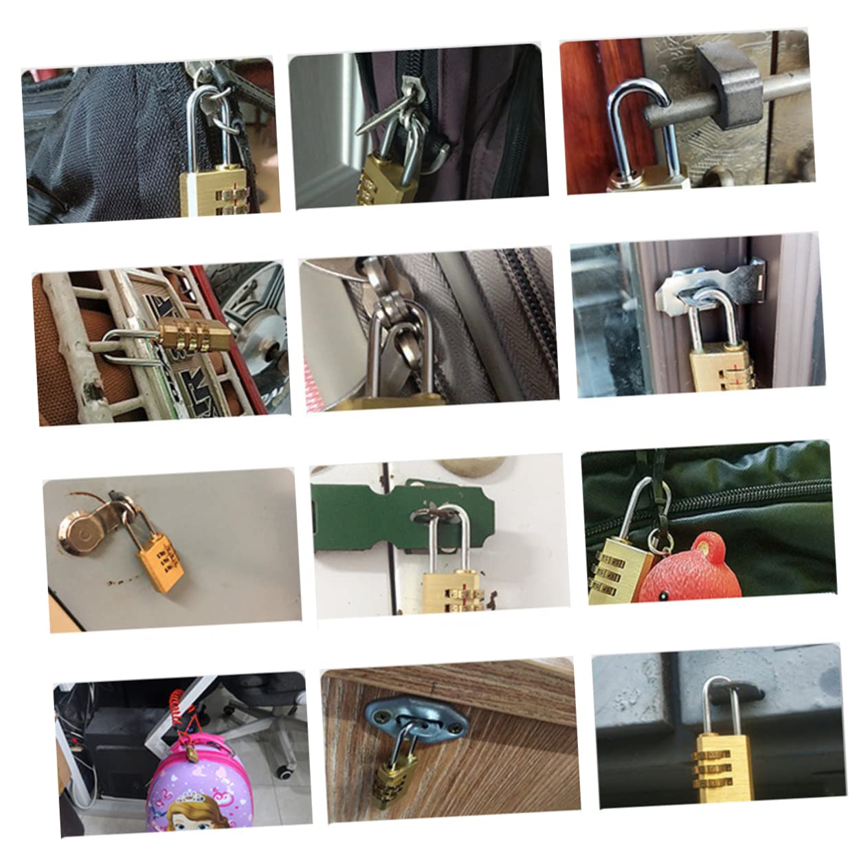 INOOMP 3 Set Di Lucchetti Per Valigia Da Viaggio Combinazione Numerica Lucchetto A 3 Numeri Facile Da Impostare Portatile Per Armadio Zaino 2 Pezzi*3