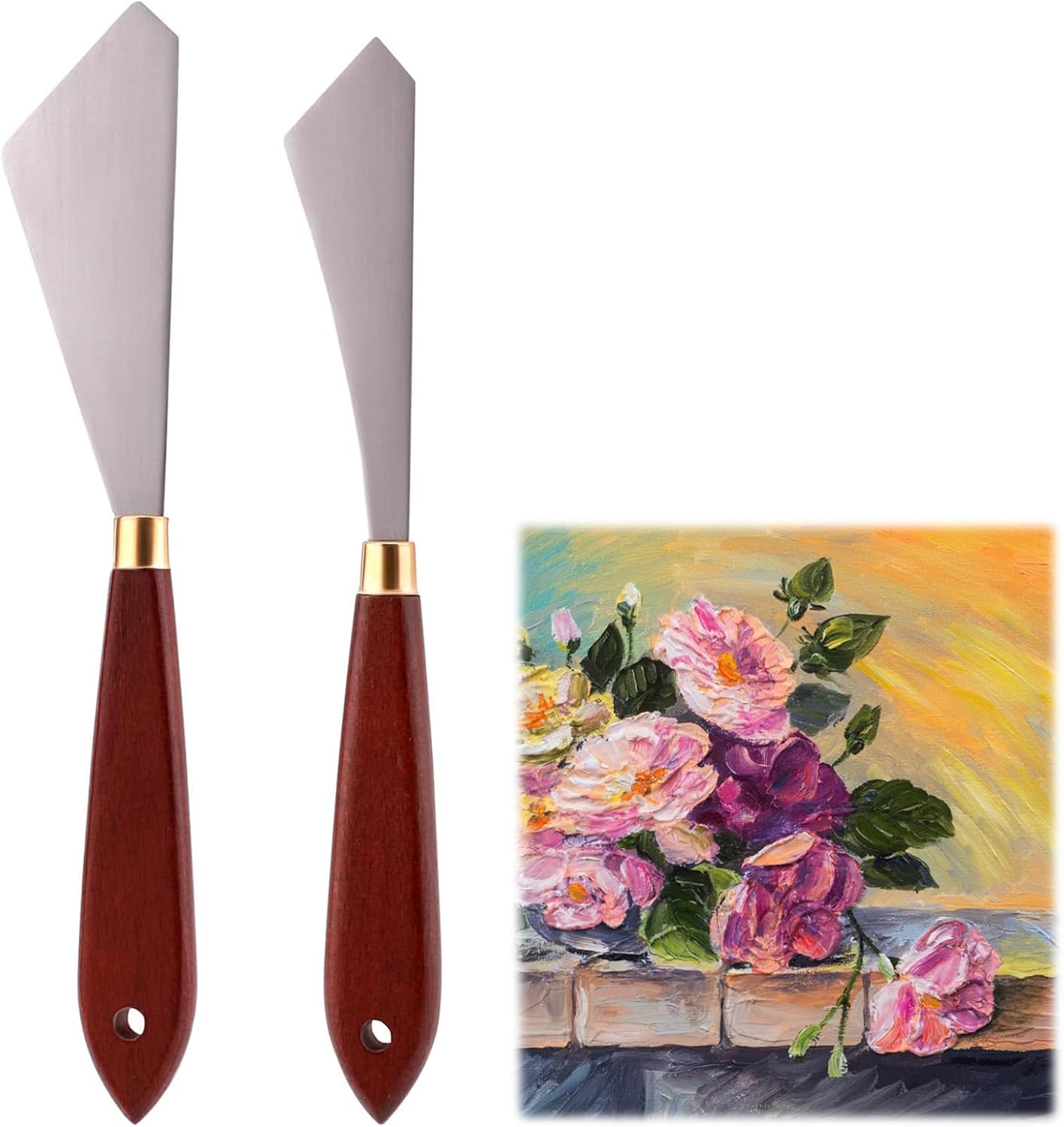 2PCS Painting Mixing Scraper Painting Knife Set,Painting Mixing Scraper