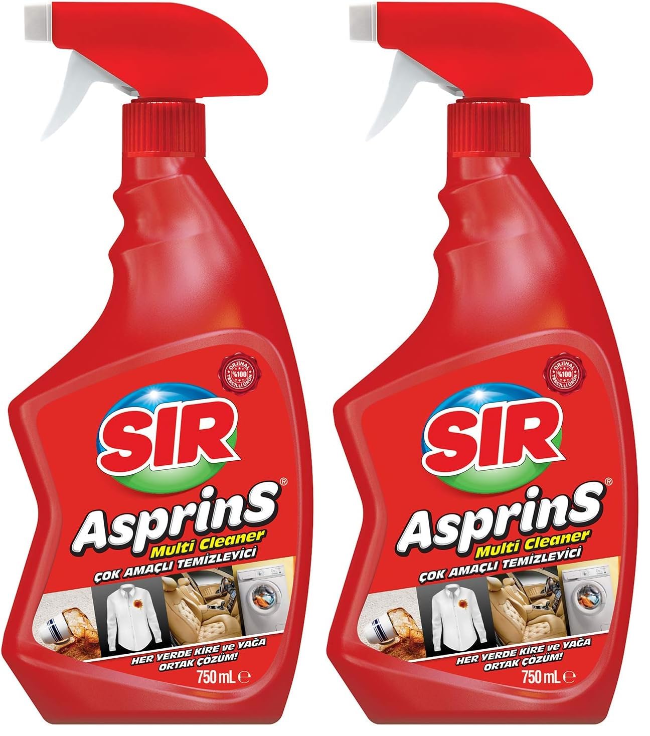 Sır Asprins Çok Amaçlı Temizleyici 750 ml (2 paketi)