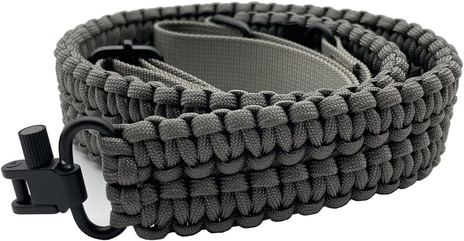 VVAAGGTwo-Point Sling with Swivel, Non-Slip Paracord Sling with Adjustable Length Strap