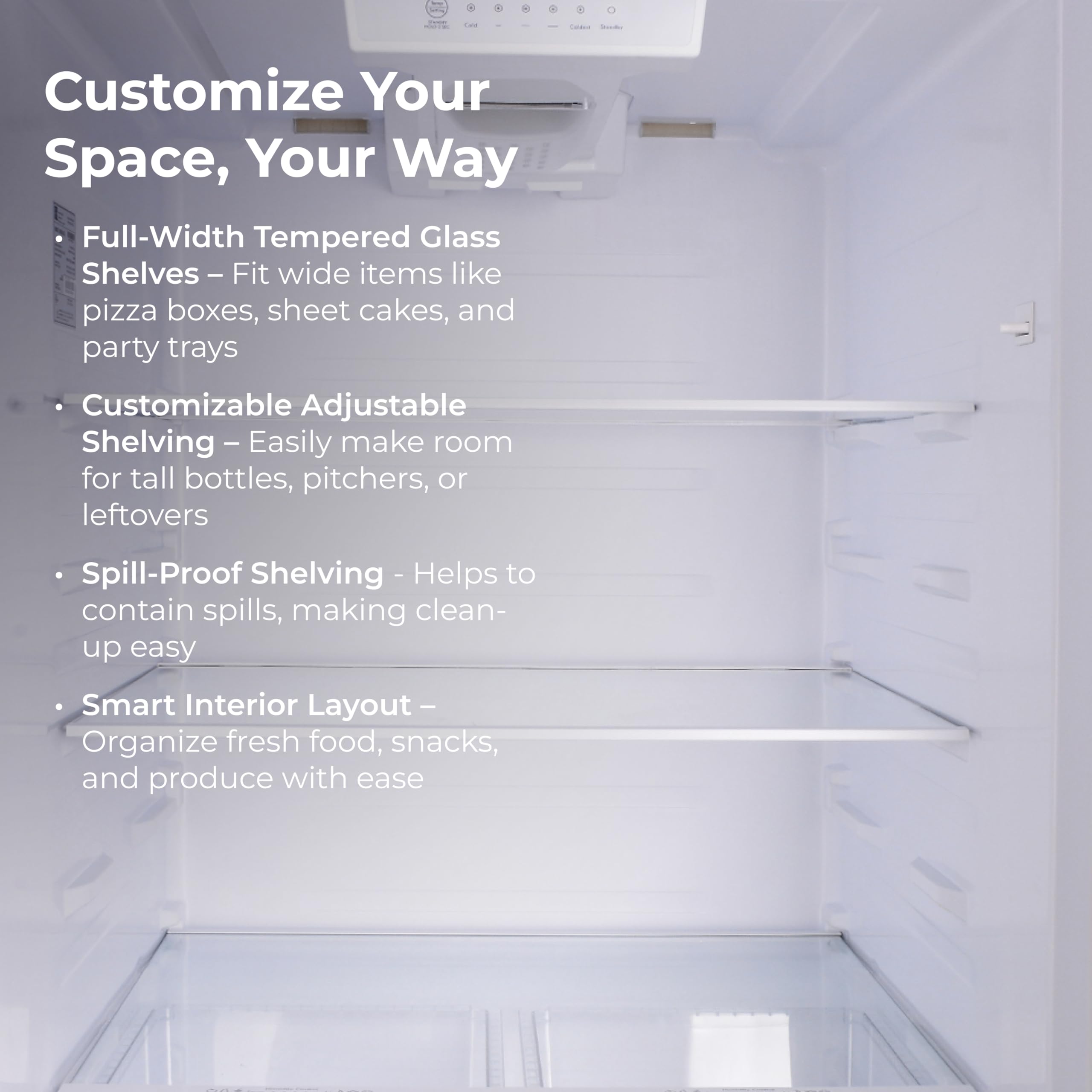 Kenmore 30" Top Mount Refrigerator With Freezer - Adjustable Shelving, Humidity-Controlled Crispers, LED Lighting, Energy Star Certified, Garage Ready, 20.2 Cu. Ft. Capacity - White on Fridge.com - View 5