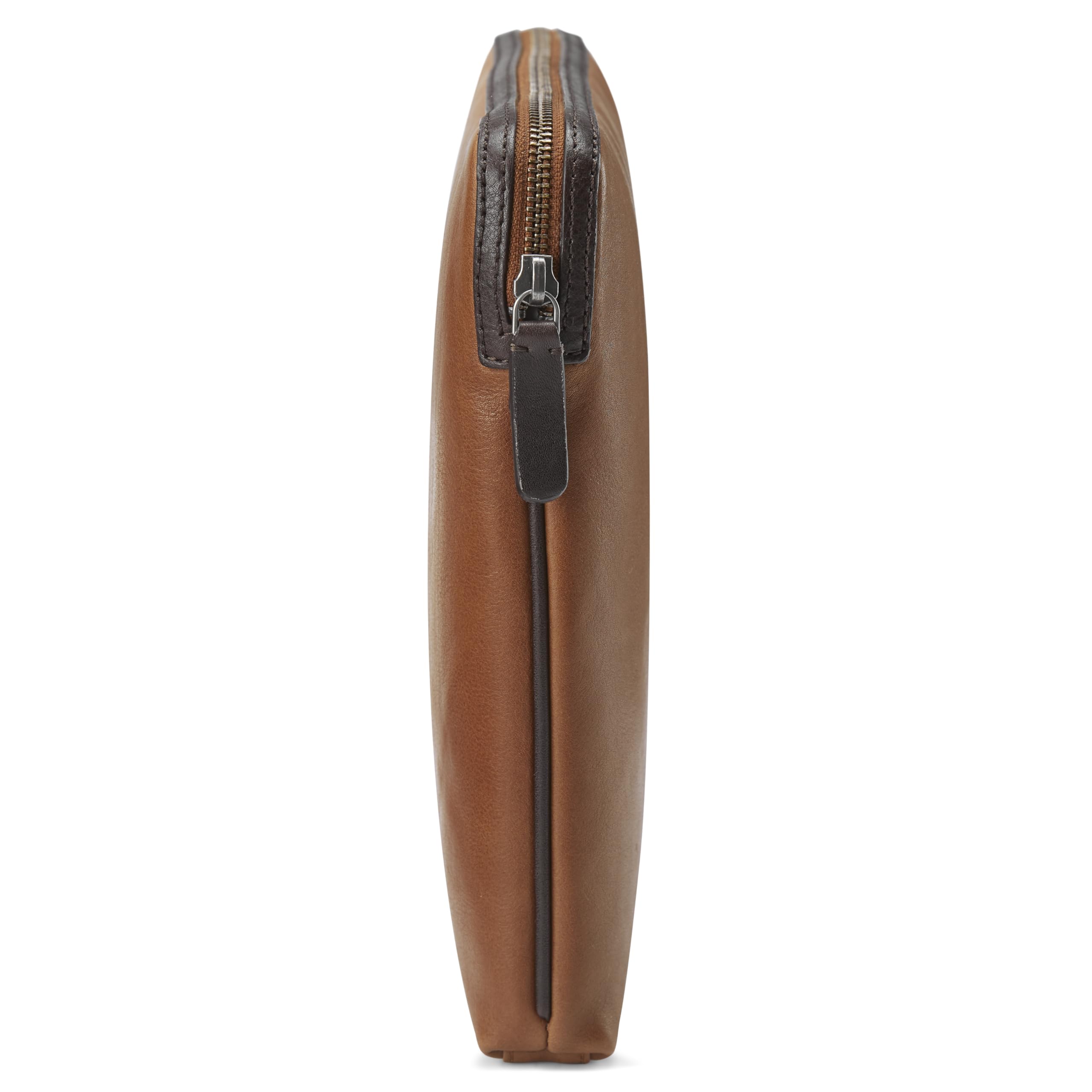 Lucleon by Trendhim - Custodia per computer portatile da uomo, in vera pelle bovina con finitura anilina, fodera in cotone imbottita, adatta per laptop da 13,3"